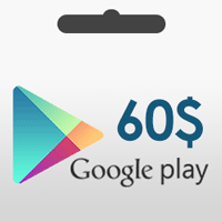 گیفت کارت گوگل پلی 60 دلاری – Google Play